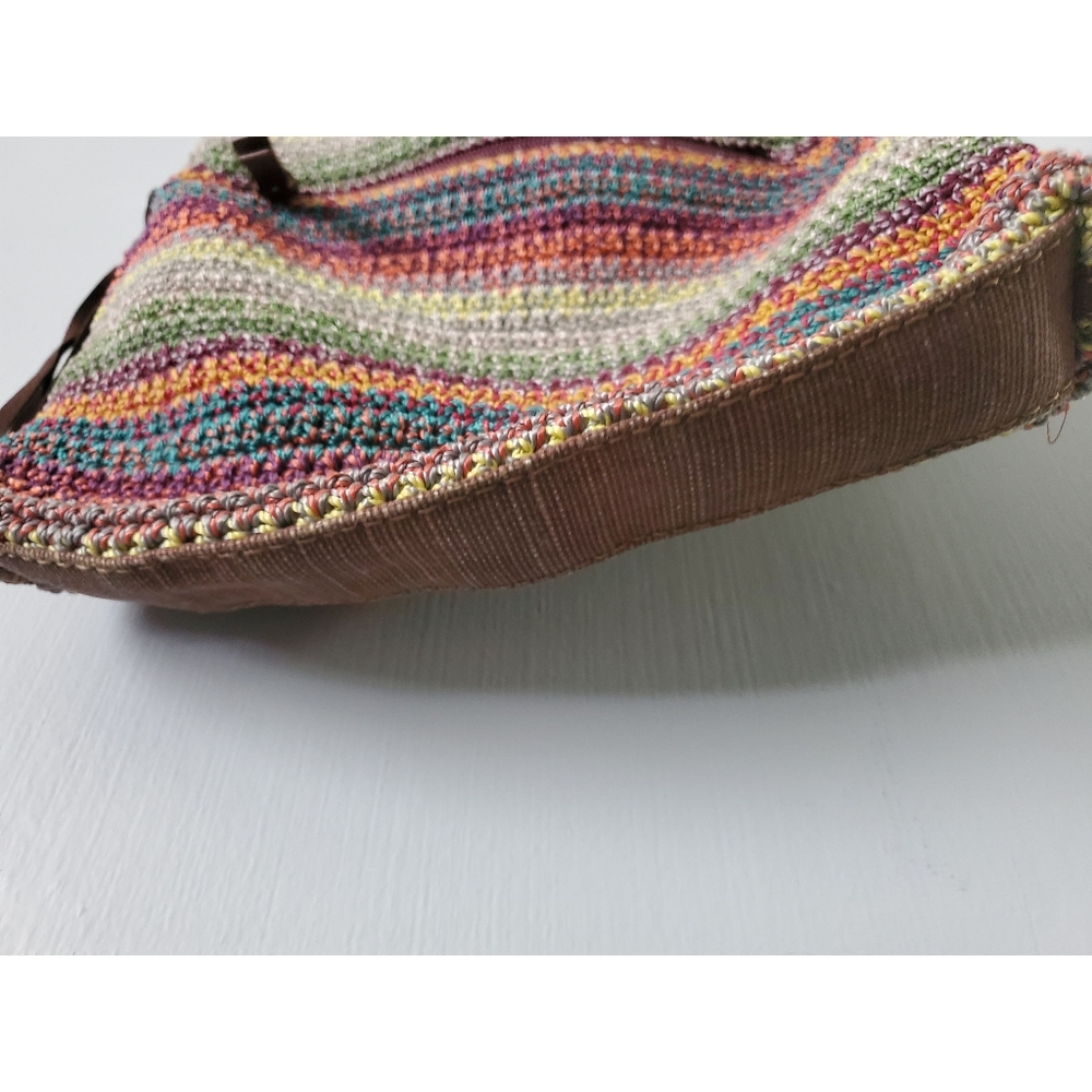 The Sak | Lucia Multicolor Woven Striped Crochet Crossbody Shoulder Bag Purse - Picture 5 of 13
